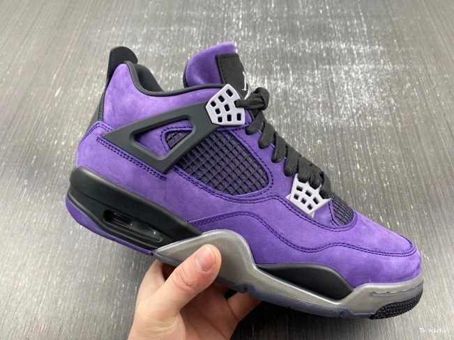 Cheap TBK x 4 Travis Scott Jordan Suede Purple Air 0819